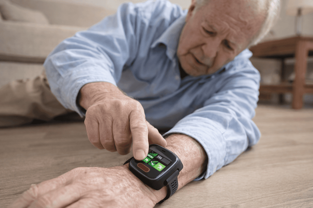 Orologio con rilevatore di caduta Allerto, sistema avviso chiamata, avviso di caduta, chiamata aiuto infermieri