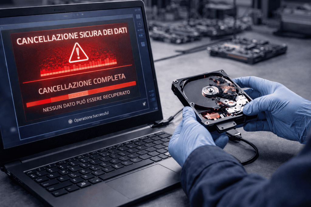 servizi di cancellazione dati sicure, eliminazione dati