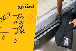 tappeto rilevamento movimento bucinator, chiamata infermiere, chiamata aiuto, segnalazione uscita letto, segnalazione discesa letto